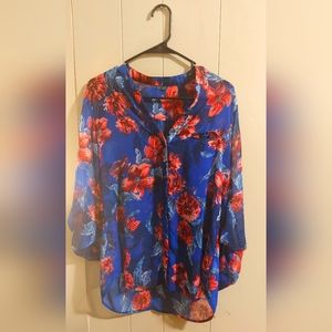 Women Sheer floral top Medium size